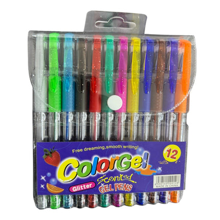 Pack of 12 Glitter Color Gels Pen with smooth writing