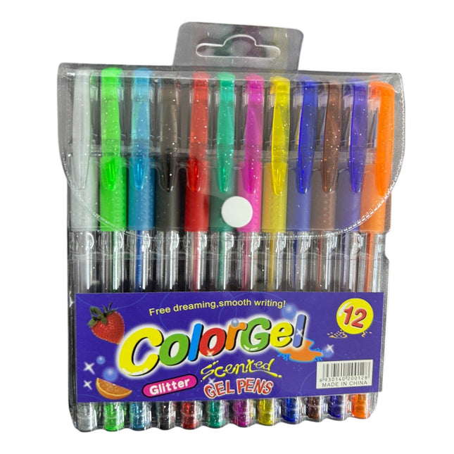 Pack of 12 Glitter Color Gels Pen with smooth writing