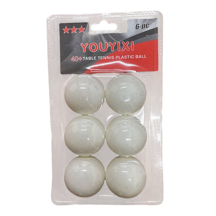 Pack of 6 Pong Balls white Replacement Practice Pong 40mm Tennis Table