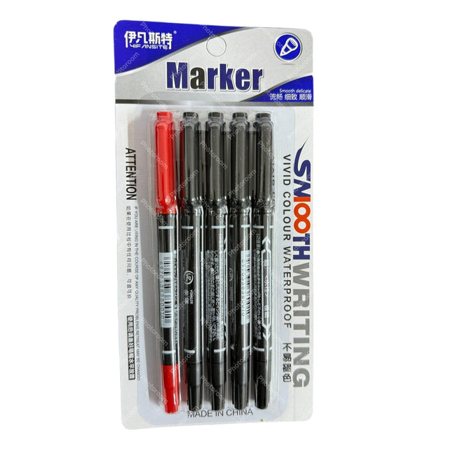 Pack of 6 marker Smooth delicate vivid colour waterproof