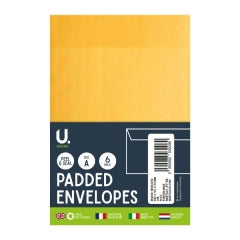 Padded Envelopes Size A 100x165mm, 6pk