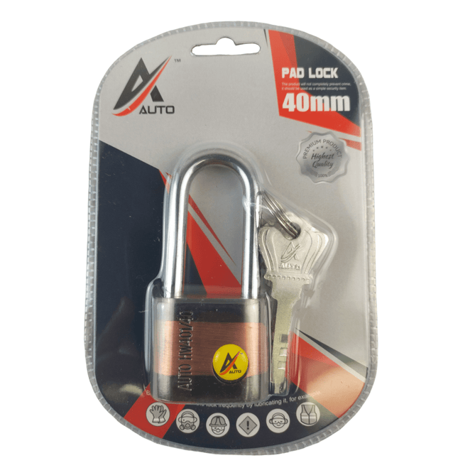 Padlock Swift Shackle Lock 4 Keys