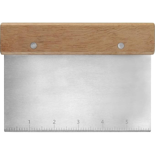 Pastry Dough Cutter Scraper with Measure Stainless Steel Flour Bread Pizza Pies