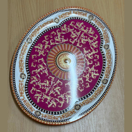 Plastic Oval Multicoloured Serving Tray 40x31cm
