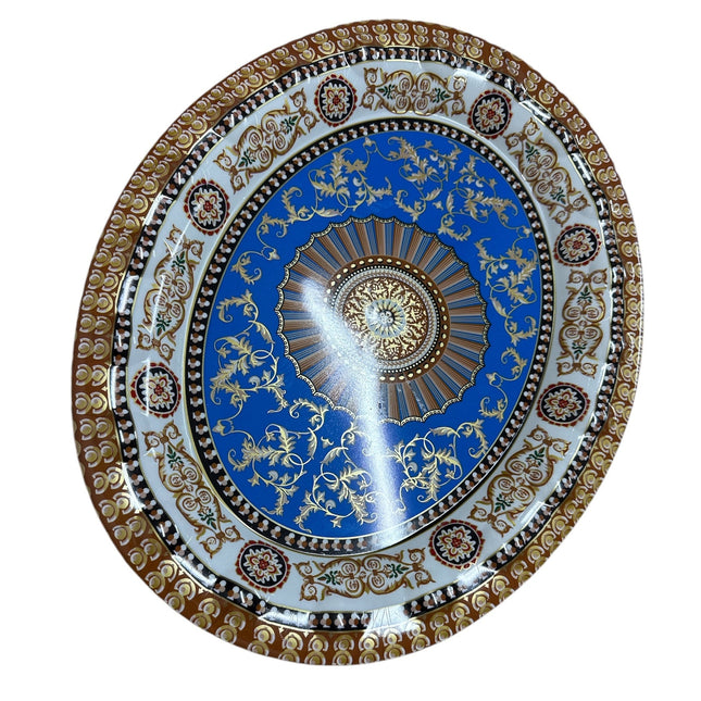 Plastic Oval Multicoloured Serving Tray 43x34cm
