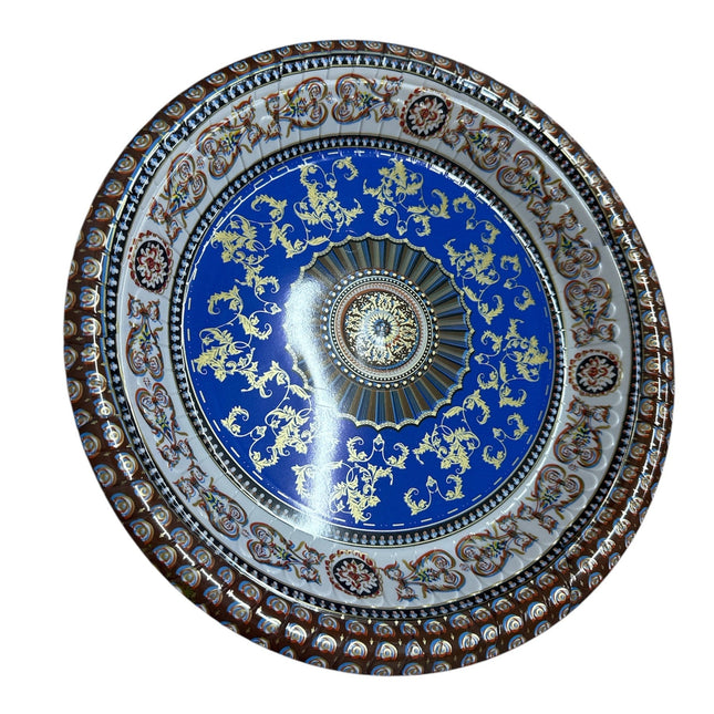 Plastic Round Multicoloured Serving Tray 33cm