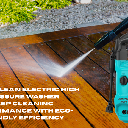 Maestro Craft High Pressure Washer Max 160Bar with 5-Meter Hose & Safety System for Garden & Vehicle Cleaning