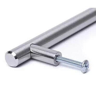 Premium Kitchen Cupboard Cabinet T-Bar Door Handle Brushed Stainless Steel Black