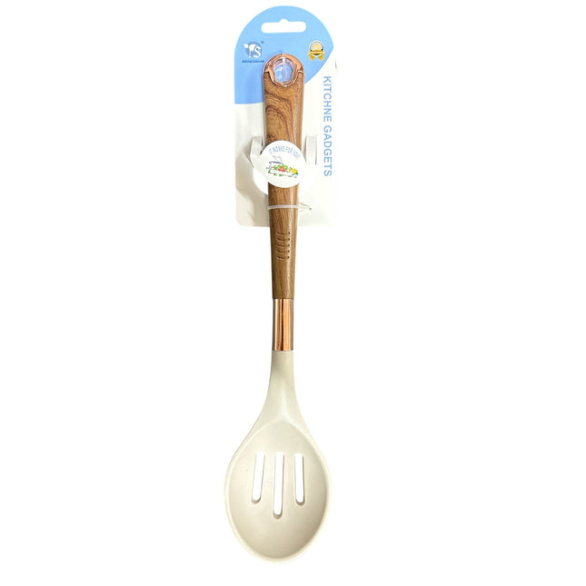 SILICONE COLANDER WITH PLASTIC HANDLE