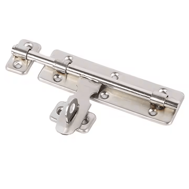 SLIDE BOLT Bathroom Toilet Shed Any Room Door Lock Catch Latch Silver