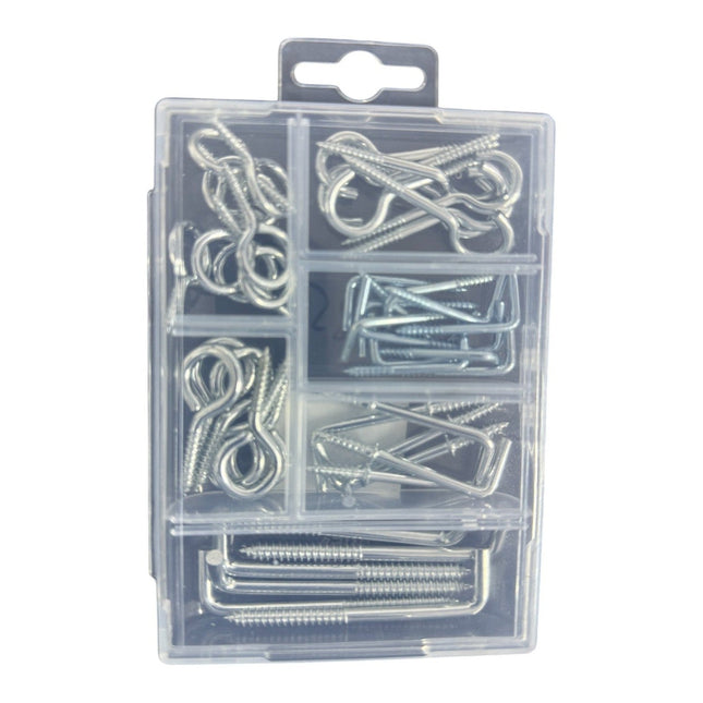 Set of Screw Hooks and Screw Eyes