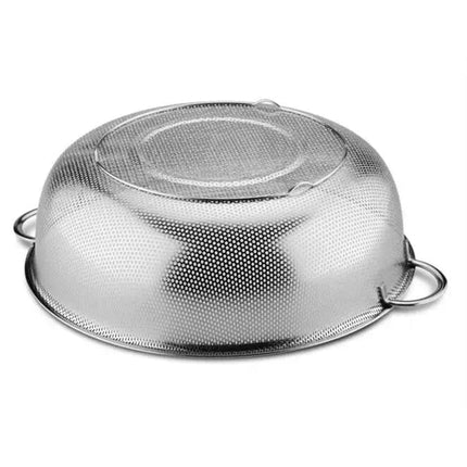 Stainless Steel Colander Re-enforced Hard Mesh Strainer Basket Sieve Rice Food