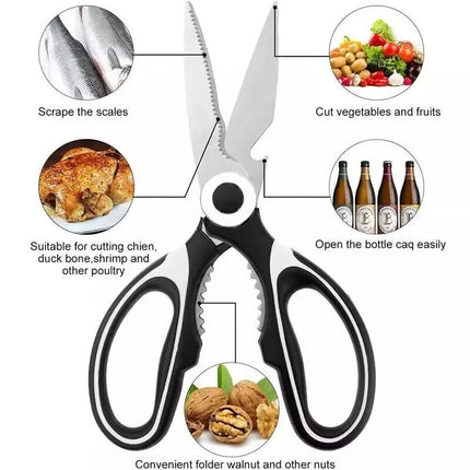 Stainless Steel Kitchen Scissors Set Multi Purpose Heavy Duty Household Shears