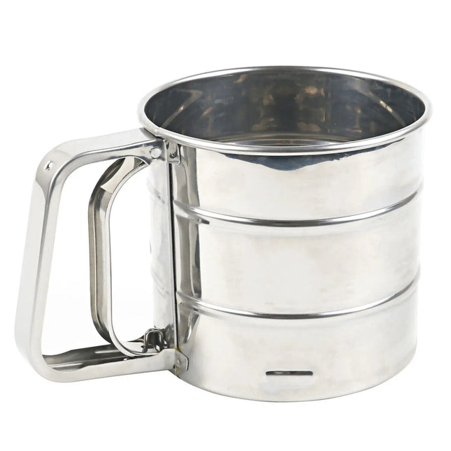Stainless Steel Sieve Cup Kitchen Tool Sifter Flour Cocoa Icing Sugar