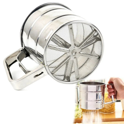 Stainless Steel Sieve Cup Kitchen Tool Sifter Flour Cocoa Icing Sugar