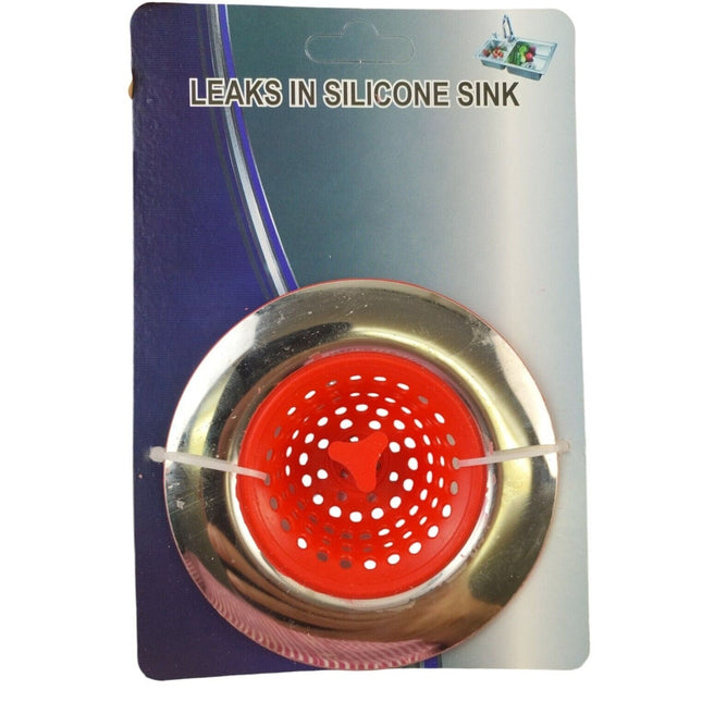 Stainless Steel Silicon Leaks Grips Sink Strainer Drainer Protector