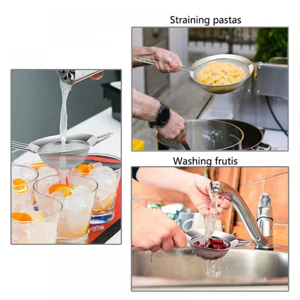 Stainless Steel Wire Mesh Oil Flour Colander Sifter Sieve