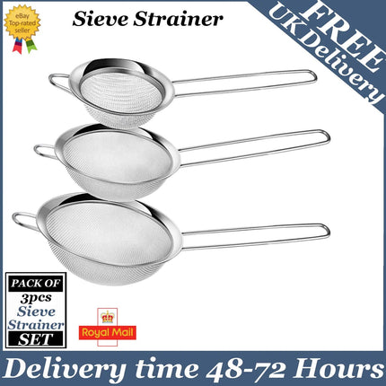 Stainless Steel Wire Mesh Oil Flour Colander Sifter Sieve