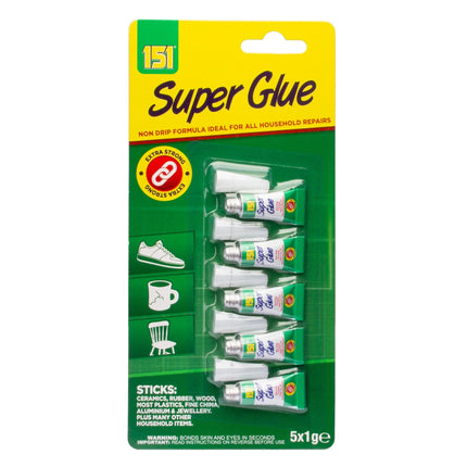 Super Glue 5pk X 1g