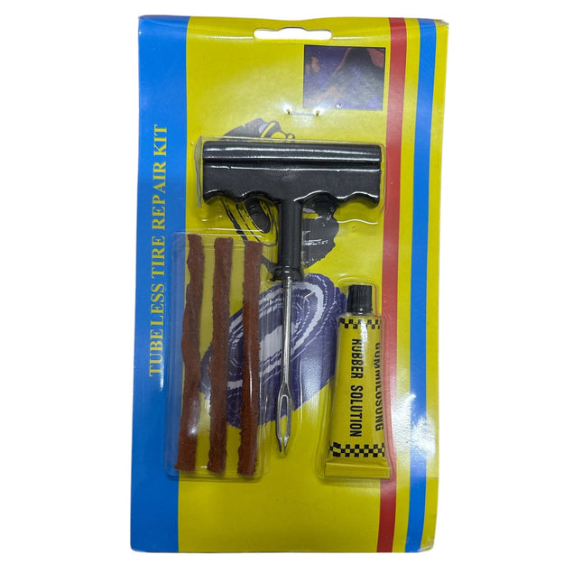 TIRE REPAIR KIT MOTORCYCLE CAR VAN TUBELESS TYRE PUNCTURE TOOL PLUG EMERGENCY