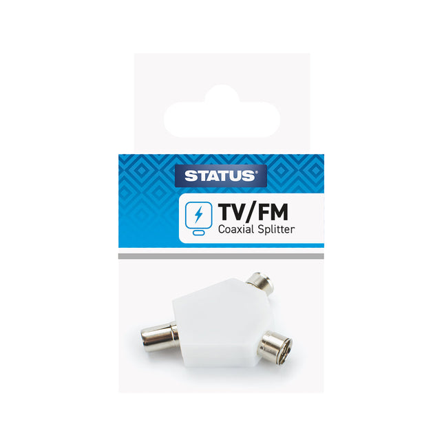 TV Twin Aerial Adaptor White 1 pk in a Box