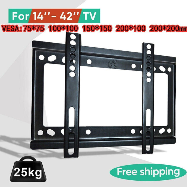 TV WALL BRACKET MOUNT SLIM FOR 14 26 30 32 40 42 INCH 3D LCD PLASMA