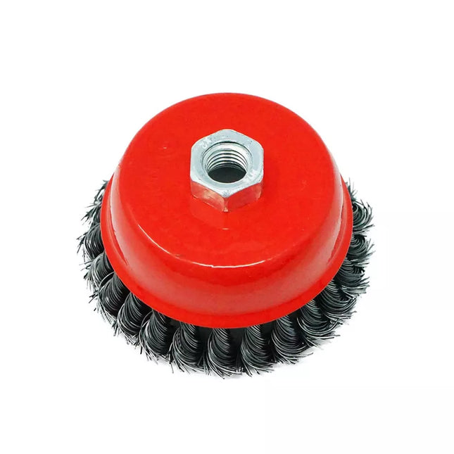 TWIST KNOT WIRE WHEEL CUP BRUSH SET 4" / 115mm ANGLE GRINDER NEW 4 1/2