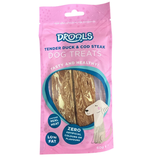 Tender Duck & Cod Steak' Dog Treats 60g