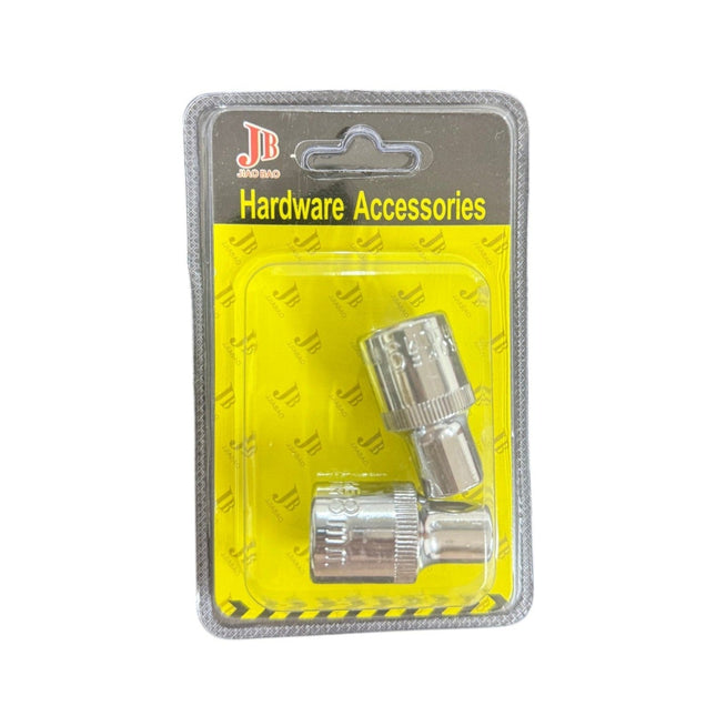 Two 1/4" drive 6-point sockets