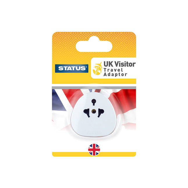 UK Visitor Adaptor White 1 pk