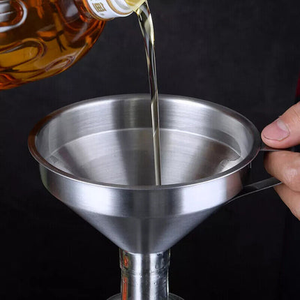 Variety Size Durable Funnel Stainless Steel Pouring Funnels Kitchen Petrol Fuel