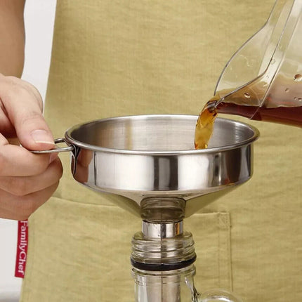 Variety Size Durable Funnel Stainless Steel Pouring Funnels Kitchen Petrol Fuel