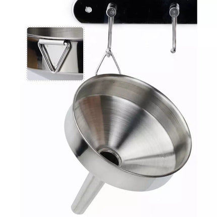 Variety Size Durable Funnel Stainless Steel Pouring Funnels Kitchen Petrol Fuel