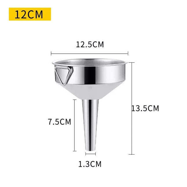Variety Size Durable Funnel Stainless Steel Pouring Funnels Kitchen Petrol Fuel