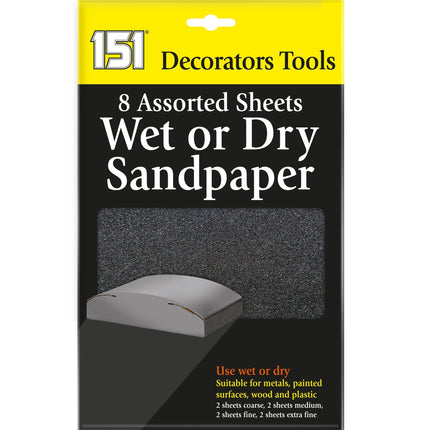 Wet Or Dry Sandpaper 8pk