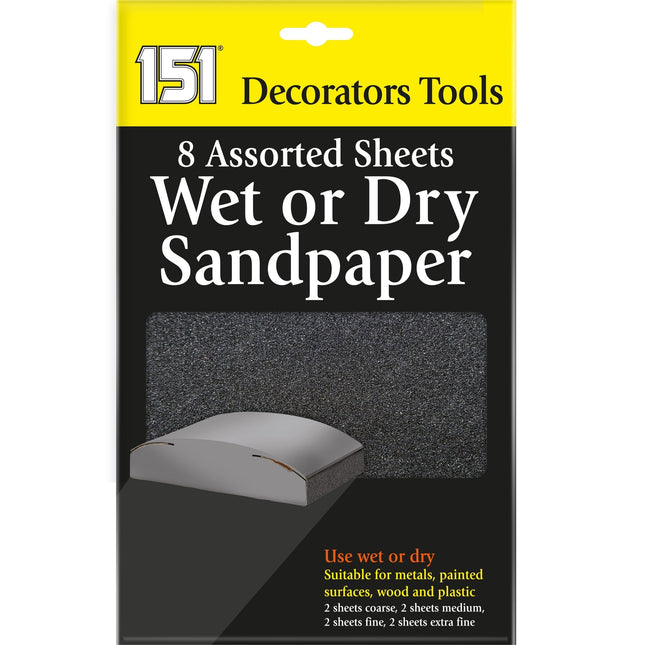 Wet Or Dry Sandpaper 8pk