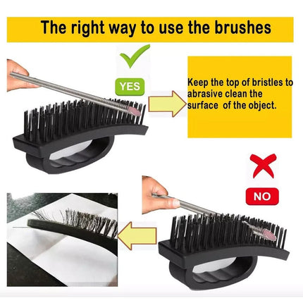 Wire Brush Rust Remover D Type Handle Brush Paint Cleaning Welding Brushes