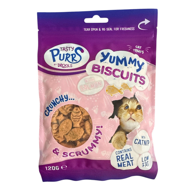 Yummy Biscuits w/ Salmon' Cat Treats 120g