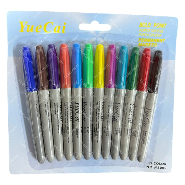 pack of 12 BOLD POINT,FINE POINT,PERMANENT MARKER ,SHARP, BOLD LINES MARK WHATEVER YOU WANT NETURAL, SMELL, LIGHTFAST